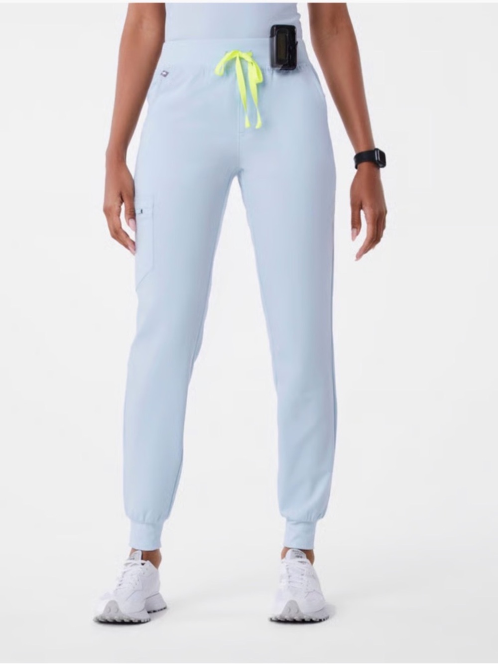 FIGS High Waisted Zamora Jogger Scrub Pant Size Small/Tall in Open Skies